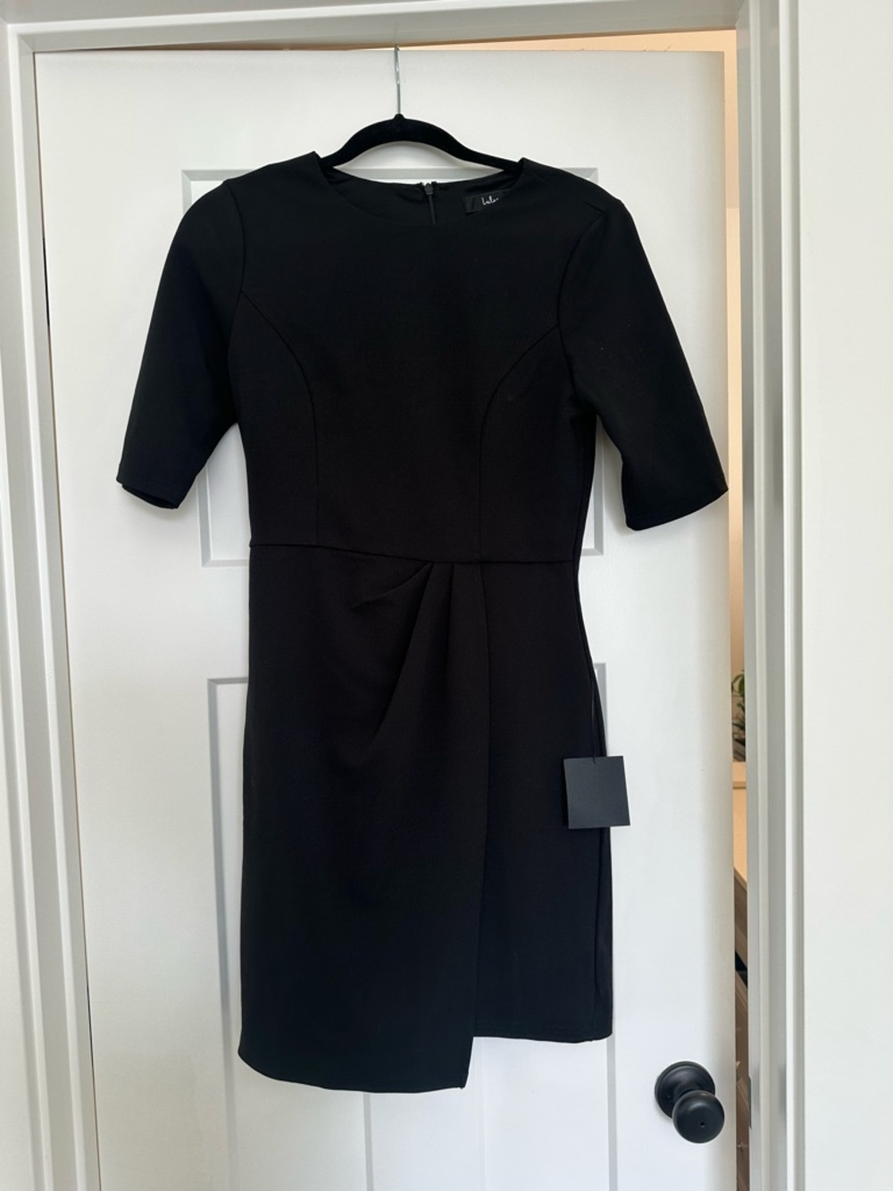 Lulu's Black Short-Sleeve Mini Dress